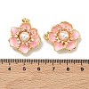 Brass Micro Pave Clear Cubic Zirconia Pendants KK-H265-06G-3