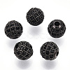 Rack Plating Brass Cubic Zirconia Beads ZIRC-S001-8mm-B04-1
