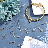 16Pcs 2 Colors Brass Micro Pave Cubic Zirconia Pendants ZIRC-FH0001-14-3