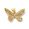 Rack Plating Brass Micro Pave Cubic Zirconia Pendants KK-A160-10G-2