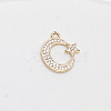 Brass Micro Pave Cubic Zirconia Pendants INS-PW0002-07B-1