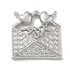 Brass Micro Pave Cubic Zirconia Pendants CU-CBA4231-06-2