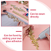 Brass Rhinestone Cloth Patches PATC-WH0031-003G-01-3
