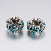 Tibetan Style Alloy Rhinestone European Beads PALLOY-F200-04I-1