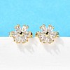 Flower Brass Hoop Earrings EJEW-S256-01C-G-3