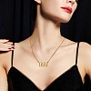 Number Pendant Necklace & Open Cuff Ring JX202A-7