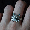 Alloy Cuff Open Rings for Couple WG48813-01-1