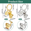 4Pcs 2 Styles Zinc Alloy Mini Toilet Pendant Keychain KEYC-PH0002-13-4