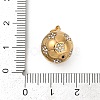 304 Stainless Steel Micro Pave Cubic Zirconia Pendants STAS-D305-02G-B-3