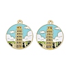 Alloy Enamel Pendants ENAM-V001-02D-G-1