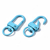 Spray Painted Eco-Friendly Alloy Swivel Snap Hooks Clasps PALLOY-T080-02-NR-5