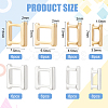 56Pcs 8 Styles Eco-Friendly Brass Watch Band Clasps KK-BC0009-75-2