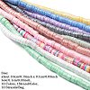 10 Strands 10 Colors Handmade Polymer Clay Beads Strand CLAY-YW0001-92-3