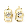 Brass Pave Cubic Zirconia Pendants KK-S338-12G-A-1