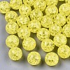 Transparent Crackle Acrylic Round Beads Strands X-CCG-R002-12mm-09-3