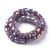 Electroplate Opaque Glass Beads GLAA-F108-10B-05-2