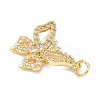 Brass Micro Pave Cubic Zirconia Pendants KK-D357-36G-2