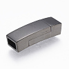 304 Stainless Steel Magnetic Clasps with Glue-in Ends STAS-F130-71B-1