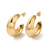 Ion Plating(IP) 304 Stainless Steel Round Earrings EJEW-K244-30G-1