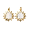 Brass Micro Pave Clear Cubic Zirconia Pendants KK-B083-36C-G-1