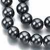 Non-magnetic Synthetic Hematite Beads Strands G-Q892-12mm-2