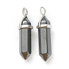 Synthetic Non-magnetic Hematite Pointed Pendants X-G-M378-01P-A16-2