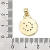 Brass Micro Pave Clear Cubic Zirconia Pendants KK-H267-009B-G-3