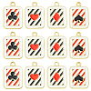 24Pcs 4 Styles Alloy Enamel Pendants ENAM-SC0006-93-1