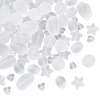 100Pcs 5 Style Transparent Frosted Acrylic Beads FACR-PJ0001-02-3