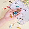 10Pcs Triple Natural Malaysia Jade Round Beaded Connector Charms PALLOY-SW00003-04-3