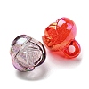 UV Plating Rainbow Iridescent Transparent Acrylic Bubble Pendants OACR-Q184-08-3