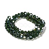 Transparent Electroplate Glass Beads Strands EGLA-A039-T3mm-B25-2