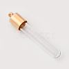 Glass Bottle Pendants X-GLAA-R203-01G-1