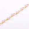 Handmade Round Glass Pearl Beads Chains for Necklaces Bracelets Making AJEW-JB00036-04-1