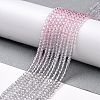 Transparent Gradient Color Glass Beads Strands GLAA-G101-2mm-02-3