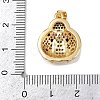 Brass Micro Pave Cubic Zirconia Pendants KK-A260-07A-G-3