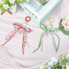 2Pcs 2 Styles Alloy with Glass Seed Bead Pendant Decorations KEYC-SP0001-21C-3