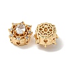 Brass Micro Pave Cubic Zirconia Beads KK-K378-06G-2