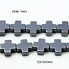 Non-Magnetic Synthetic Hematite Beads Strands G-G096-12x12x5mm-1