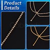 Brass Rhinestone Bridal Headbands for Women OHAR-WH20014-003G-7