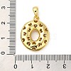 Brass Micro Pave Cubic Zirconia Pendants KK-E061-03G-15-3