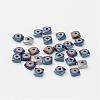 Frosted Square Electroplate Non-Magnetic Synthetic Hematite Beads X-G-P046-08-2