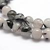 Natural Black Rutilated Quartz Bead Strands G-P217-32-8mm-3