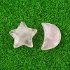 Natural Rose Quartz Healing Moon & Star Ornaments PW-WG13036-01-1