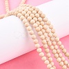 Natural Fossil Beads Strands G-E110-4mm-2-4