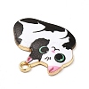 Alloy Enamel Pendants ENAM-M046-11G-E-4