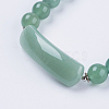Natural Green Aventurine Stretch Bracelets BJEW-F308-34A-3