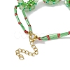 Handmade Glass Seed Christmas Wreath Beaded Bracelets for Women BJEW-MZ00060-2