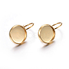 304 Stainless Steel Leverback Earring Settings STAS-F191-03G-10mm-4