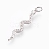 Brass Micro Pave Cubic Zirconia Pendants ZIRC-O026-22P-NR-1